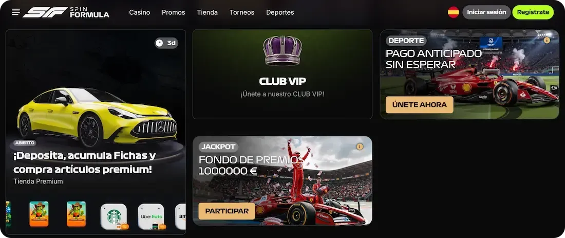 bonos del casino spinformula