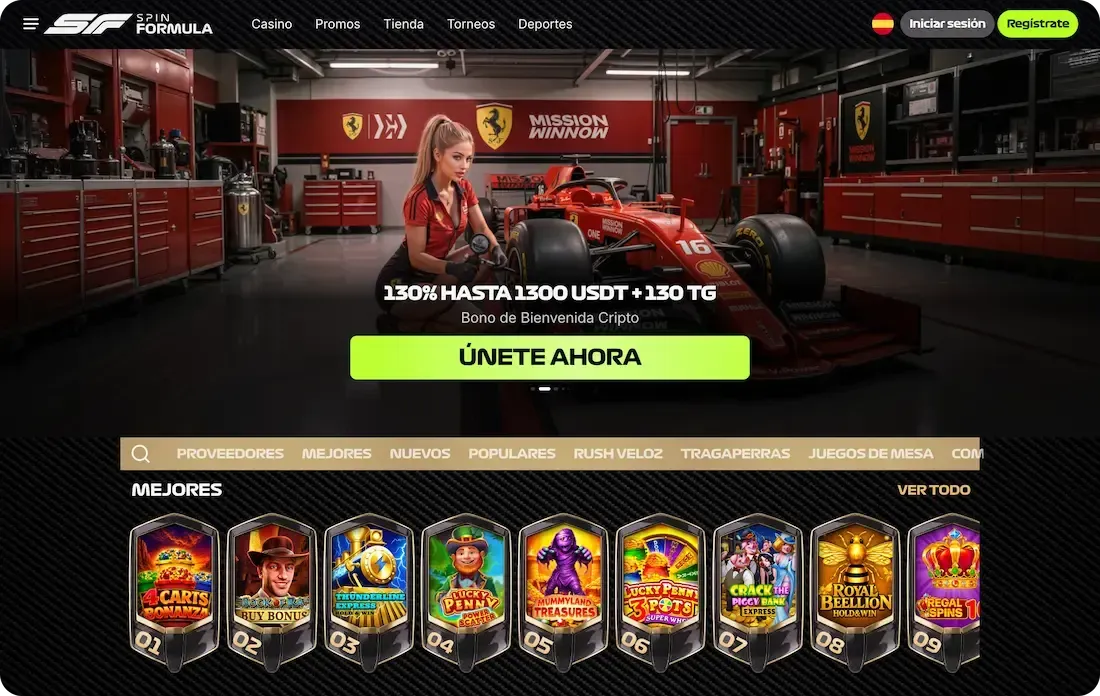 sitio web del casino spinformula