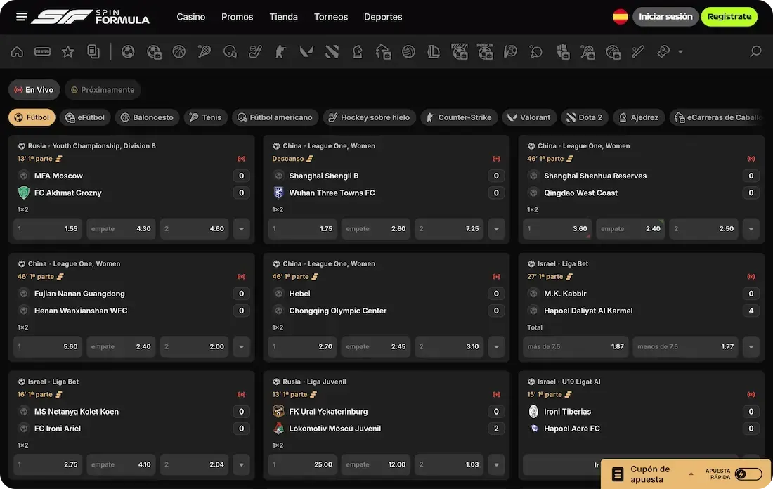 deportes del casino spinformula